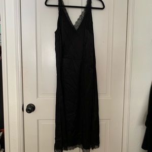 Zara V-Neck Lace Slip Dress